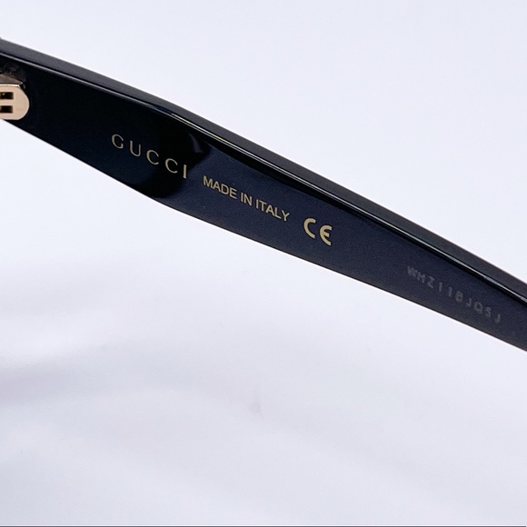 NEW GUCCI GG0800SA 001 BLACK GREY CAT EYE SUNGLASSES GUCCI - Picture 11 of 13